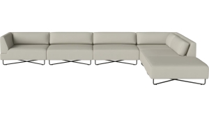 Sofa ogrodowa Orlando O2 – 6 modułów z otwartymi poduszkami – po prawej stronie – włącznie z poduszkami BOLIA  różne warianty  