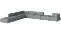 Arke garden sofa 8 modułów z otwartym końcem 450 x 360 cm – lewa BOLIA różne warianty 