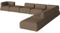 Arke garden sofa 8 modułów z otwartym końcem 450 x 360 cm – po prawej BOLIA różne warianty 