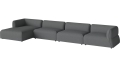 Arke garden sofa 4 moduły z szezlongiem 460 x 170 cm - po lewej BOLIA różne warianty 