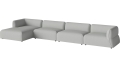 Arke garden sofa 4 moduły z szezlongiem 460 x 170 cm - po lewej BOLIA różne warianty 