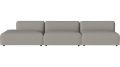Arke garden sofa 3 moduły z otwartym końcem 360 x 95 cm – po lewej BOLIA różne warianty