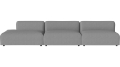 Arke garden sofa 3 moduły z otwartym końcem 360 x 95 cm – po lewej BOLIA różne warianty