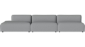 Arke garden sofa 3 moduły z otwartym końcem 360 x 95 cm – po lewej BOLIA różne warianty