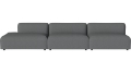 Arke garden sofa 3 moduły z otwartym końcem 360 x 95 cm – po lewej BOLIA różne warianty