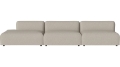 Arke garden sofa 3 moduły z otwartym końcem 360 x 95 cm – po lewej BOLIA różne warianty