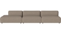 Arke garden sofa 3 moduły z otwartym końcem 360 x 95 cm – po lewej BOLIA różne warianty