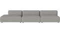 Arke garden sofa 3 moduły z otwartym końcem 360 x 95 cm – po lewej BOLIA różne warianty