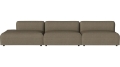 Arke garden sofa 3 moduły z otwartym końcem 360 x 95 cm – po lewej BOLIA różne warianty