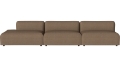 Arke garden sofa 3 moduły z otwartym końcem 360 x 95 cm – po lewej BOLIA różne warianty