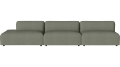 Arke garden sofa 3 moduły z otwartym końcem 360 x 95 cm – po lewej BOLIA różne warianty