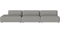 Arke garden sofa 3 moduły z otwartym końcem 360 x 95 cm – po lewej BOLIA różne warianty