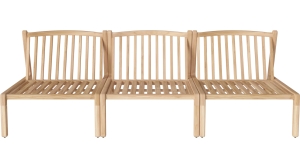 Patio-ogrodowa sofa 3 moduły Untreated teak, Solid BOLIA