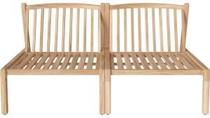Sofa ogrodowa na tarasie – 2 moduły Untreated teak, Solid BOLIA
