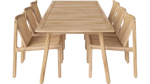 Patio ogrodowy zestaw jadalny (6 krzeseł i stół L220 cm) BOLIA  różne warianty 