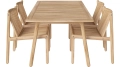 Zestaw jadalny ogrodowy na patio (4 krzesła i stół L160 cm) BOLIA  różne warianty 