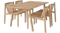 Zestaw jadalny ogrodowy na patio (4 krzesła i stół L160 cm) BOLIA  różne warianty 