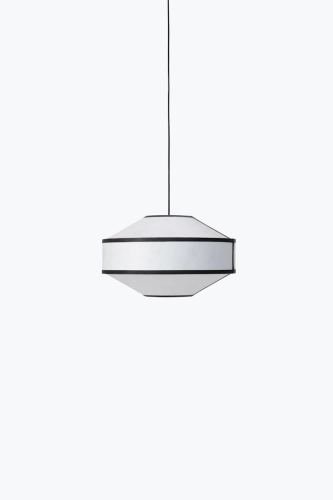 Lampa wisząca Kite Pendant Ø55 White and Black Tyvek New Works  