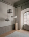 Lampa wisząca Kite Pendant Ø55 White and Black Tyvek New Works  