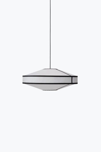 Lampa wisząca Kite Pendant Ø75 White and Black Tyvek New Works  