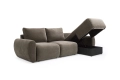 Sofa rozkładana Norum z szezlongiem okrągłe podłokietniki Innovation Living różne warianty