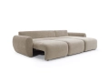 Sofa rozkładana Norum z szezlongiem okrągłe podłokietniki Innovation Living różne warianty