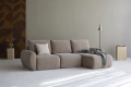 Sofa rozkładana Norum z szezlongiem okrągłe podłokietniki Innovation Living różne warianty