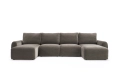 Sofa rozkładana Norum w kształcie U okrągłe podłokietniki Innovation Living różne warianty