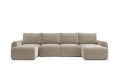 Sofa rozkładana Norum w kształcie U okrągłe podłokietniki Innovation Living różne warianty
