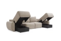 Sofa rozkładana Norum w kształcie U okrągłe podłokietniki Innovation Living różne warianty