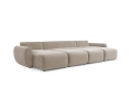 Sofa rozkładana Norum w kształcie U okrągłe podłokietniki Innovation Living różne warianty