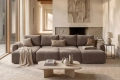 Sofa rozkładana Norum w kształcie U okrągłe podłokietniki Innovation Living różne warianty