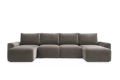 Sofa rozkładana Norum w kształcie U szerokie podłokietniki Innovation Living różne warianty