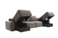 Sofa rozkładana Norum w kształcie U szerokie podłokietniki Innovation Living różne warianty