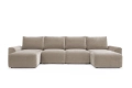 Sofa rozkładana Norum w kształcie U szerokie podłokietniki Innovation Living różne warianty