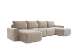 Sofa rozkładana Norum w kształcie U szerokie podłokietniki Innovation Living różne warianty
