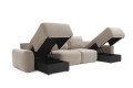 Sofa rozkładana Norum w kształcie U szerokie podłokietniki Innovation Living różne warianty
