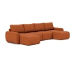 Sofa rozkładana Norum w kształcie U szerokie podłokietniki Innovation Living różne warianty