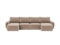 Sofa rozkładana Norum w kształcie U okrągłe podłokietniki Innovation Living różne warianty