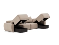 Sofa rozkładana Norum w kształcie U okrągłe podłokietniki Innovation Living różne warianty