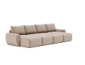 Sofa rozkładana Norum w kształcie U okrągłe podłokietniki Innovation Living różne warianty