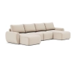 Sofa rozkładana Norum w kształcie U okrągłe podłokietniki Innovation Living różne warianty