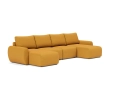 Sofa rozkładana Norum w kształcie U okrągłe podłokietniki Innovation Living różne warianty