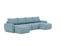 Sofa rozkładana Norum w kształcie U okrągłe podłokietniki Innovation Living różne warianty