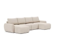 Sofa rozkładana Norum w kształcie U okrągłe podłokietniki Innovation Living różne warianty