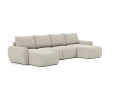 Sofa rozkładana Norum w kształcie U okrągłe podłokietniki Innovation Living różne warianty