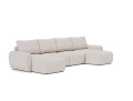 Sofa rozkładana Norum w kształcie U okrągłe podłokietniki Innovation Living różne warianty