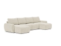 Sofa rozkładana Norum w kształcie U okrągłe podłokietniki Innovation Living różne warianty