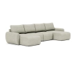 Sofa rozkładana Norum w kształcie U okrągłe podłokietniki Innovation Living różne warianty