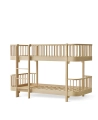 Niskie łóżko piętrowe dębowe Oliver Furniture Original Wood Collection